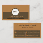 Professional Brown and Ochre Two-Tone Business Car Visitenkarte (Vorne/Hinten)