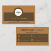 Professional Brown and Ochre Two-Tone Business Car Visitenkarte (Vorne/Hinten)