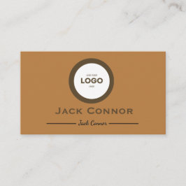 Professional Brown and Ochre Two-ToneBusiness Card Visitenkarte