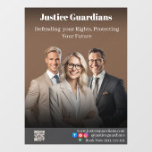 Professional Brown Confident Lawyers Legal Service Fensteraufkleber (Blatt)