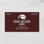 Professional Brown Roofer & Roofing Contractor Visitenkarte (Vorderseite)