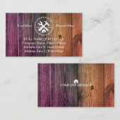 Professional Builder Carpenter Tools Woodworking B Visitenkarte (Vorne/Hinten)