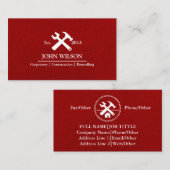Professional Builder Carpenter Tools Woodworking Visitenkarte (Vorne/Hinten)