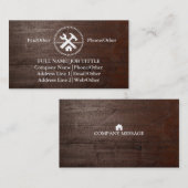 Professional Builder Carpenter Tools Woodworking  Visitenkarte (Vorne/Hinten)