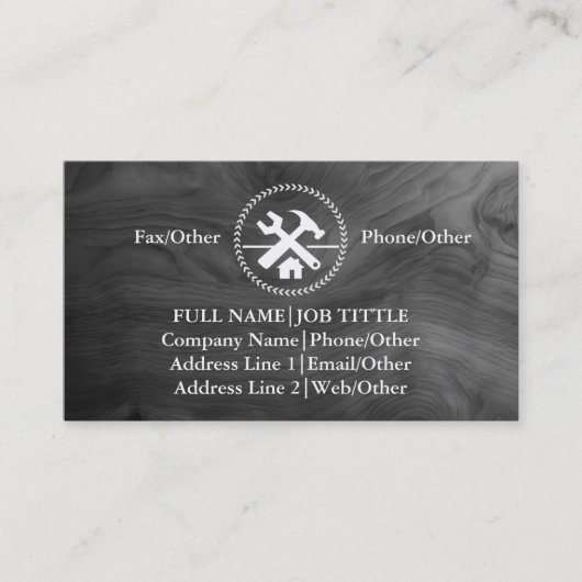 Professional Builder Carpenter Tools Woodworking Visitenkarte (Vorderseite)