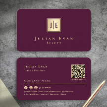 Professional Burgundy Wine & Gold Luxury Monogram