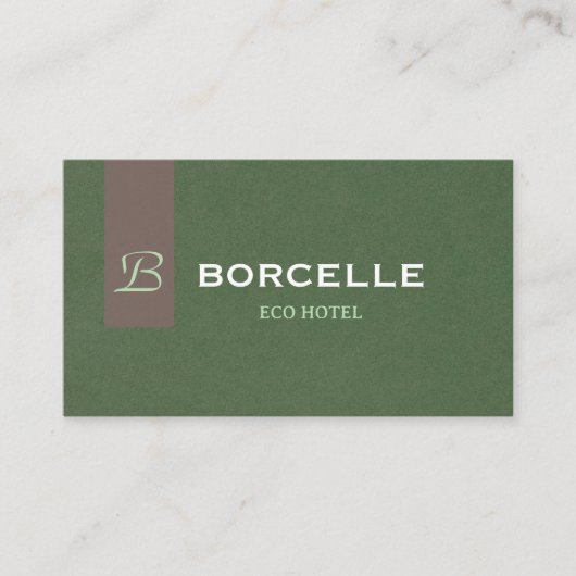 Professional Business Card in Elegant Olive Green  Visitenkarte (Vorderseite)