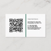 Professional Business Card with QR Code & Logo Visitenkarte (Rückseite)