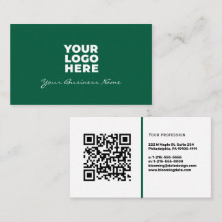 Professional Business Card with QR Code & Logo Visitenkarte