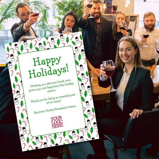 Professional Business Employee Holiday Card Feiertagskarte