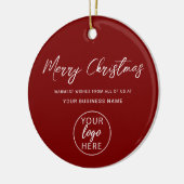 Professional Business Logo Christmas Holiday Keramik Ornament (Links)