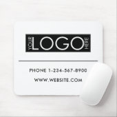 Professional Business Logo Contact Details Simple Mousepad (Mit Mouse)