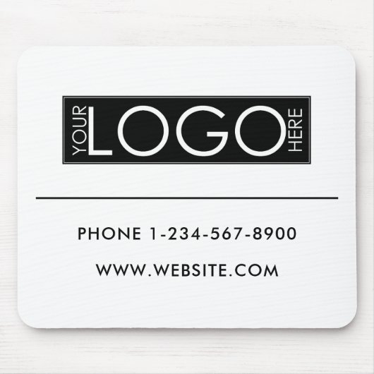 Professional Business Logo Contact Details Simple Mousepad (Vorne)