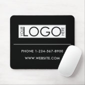 Professional Business Logo Contact Details Simple Mousepad (Mit Mouse)