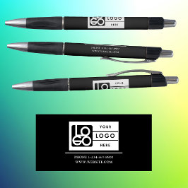 Professional Business Logo Custom Text Black White Kugelschreiber