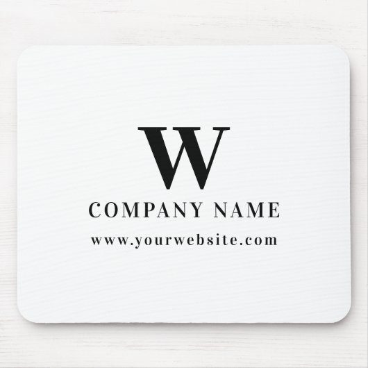 Professional Business Logo Monogram Name Website Mousepad (Vorne)