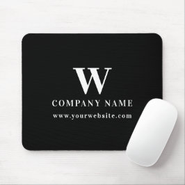 Professional Business Logo Monogram Name Website Mousepad