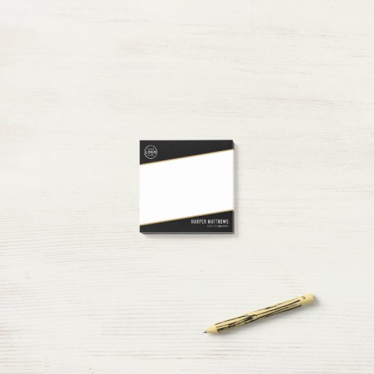 Professional Business Logo Post-it Klebezettel (Auf Schreibtisch)