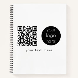 Professional Business Logo QR Code & Text  Notizblock