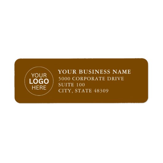 Professional Business Logo Return Address Label (Vorne)