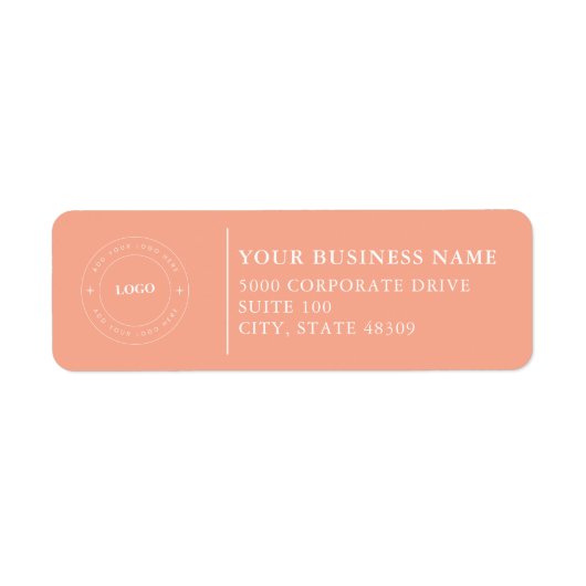 Professional Business Logo Return Address Label (Vorne)