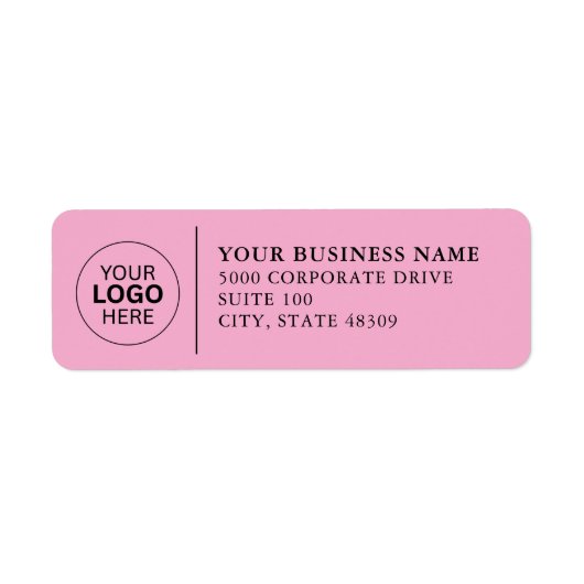Professional Business Logo Return Address Labels (Vorne)