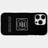 Professional Business Logo Text iphone case (Rückseite (Horizontal))