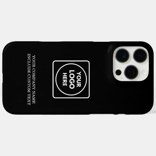 Professional Business Logo Text iphone case (Rückseite (Horizontal))
