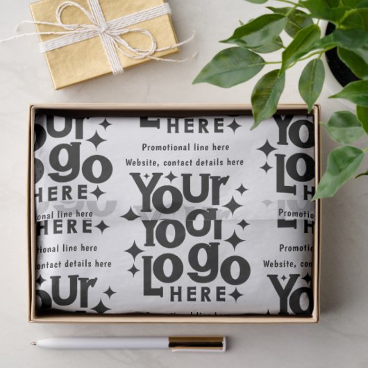 Professional Business Logo Text Promotional Retro Seidenpapier (Geschenk)