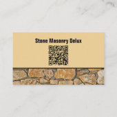 Professional Business Photo Stone Wall & QR Code Visitenkarte (Rückseite)