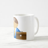 Professional Businessman Icon with Briefcase Kaffeetasse (VorderseiteRechts)