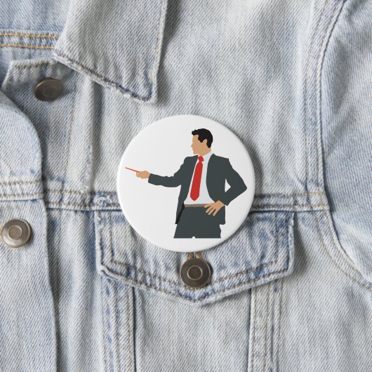 Professional Businessman in Suit with Pointer Button (Beispiel)