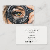 Professional Camera Lens Viewfinder Photography Visitenkarte (Vorne/Hinten)