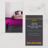 Professional Carpet Cleaning Service Geschäft Card Visitenkarte (Vorne/Hinten)