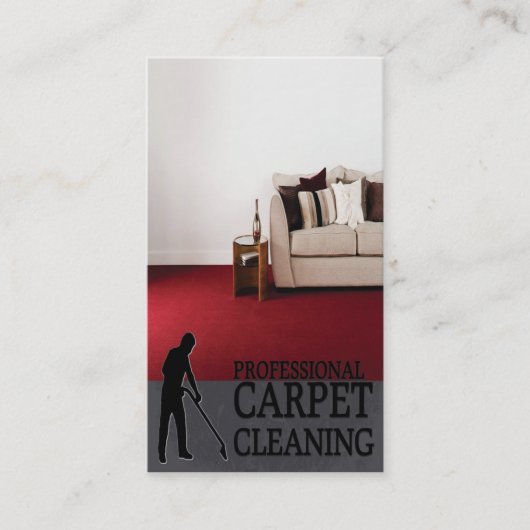 Professional Carpet Cleaning Service Geschäft Card Visitenkarte (Vorderseite)