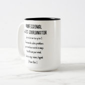 Professional Chaos Coordinator Definition Coworker Zweifarbige Tasse (Vorderseite Links)