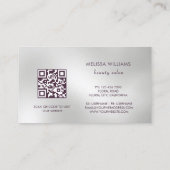 Professional Cherry Blossom Pink Silver Visitenkarte (Rückseite)