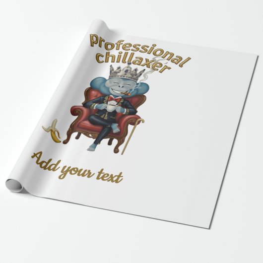 Professional Chillaxer Monkey king Funny Cool App Geschenkpapier (Ungerollt)