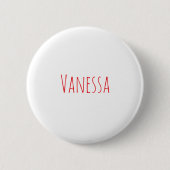 Professional classical calligraphy name custom red button (Vorderseite)