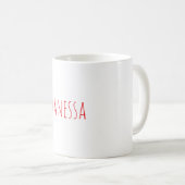 Professional classical calligraphy name custom red kaffeetasse (VorderseiteRechts)