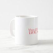 Professional classical calligraphy name custom red kaffeetasse (Vorderseite Links)