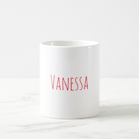 Professional classical calligraphy name custom red kaffeetasse (Mittel)