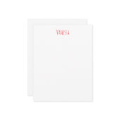 Professional classical calligraphy name custom red mitteilungskarte (Vorderseite/Rückseite Beispiel)