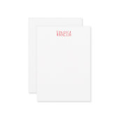 Professional classical calligraphy name custom red mitteilungskarte (Vorderseite/Rückseite Beispiel)