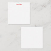 Professional classical calligraphy name custom red mitteilungskarte (Vorne/Hinten)