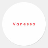 Professional classical calligraphy name custom red runder aufkleber (Vorderseite)