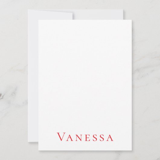 Professional classical font own name custom red (Vorderseite)