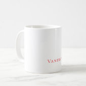 Professional classical font own name custom red kaffeetasse (Vorderseite Links)