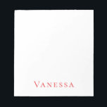 Professional classical font own name custom red notizblock<br><div class="desc">This template can be customized to meet all professional occupations.</div>