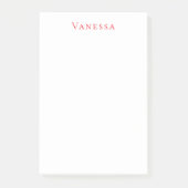 Professional classical font own name custom red post-it klebezettel (Vorderseite)